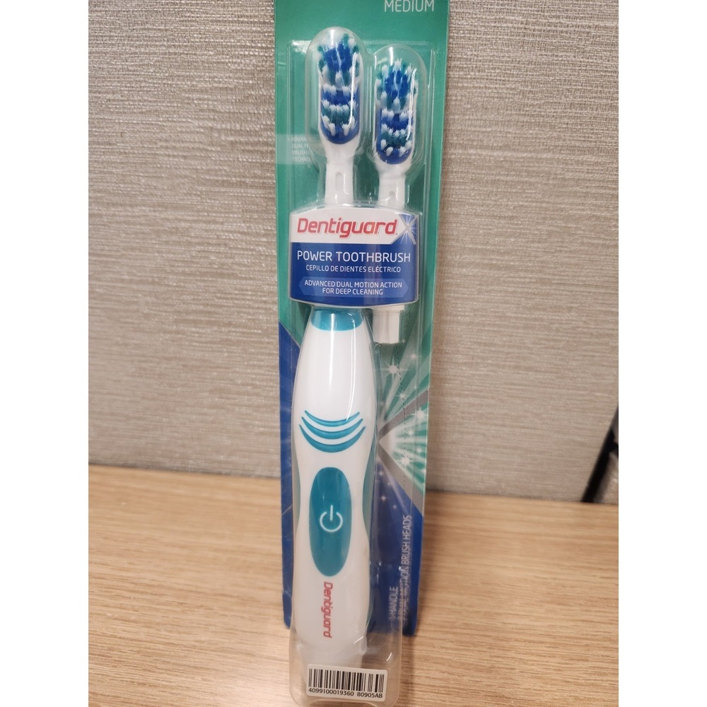 Dentiguard Power Toothbrush Medium New Sealed With 2 Heads New Old Stock - Picture 9 of 9